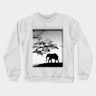 Elephant Shadow Silhouette Anime Style Collection No. 130 Crewneck Sweatshirt